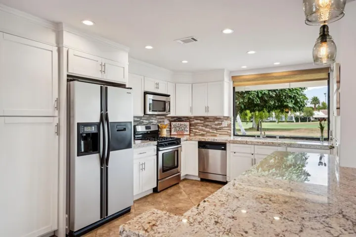 Golf course views from kitchen