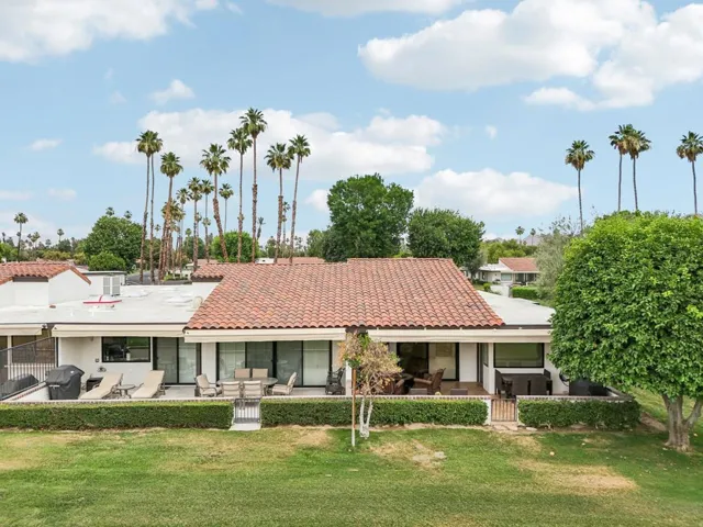 End unit with golf course views