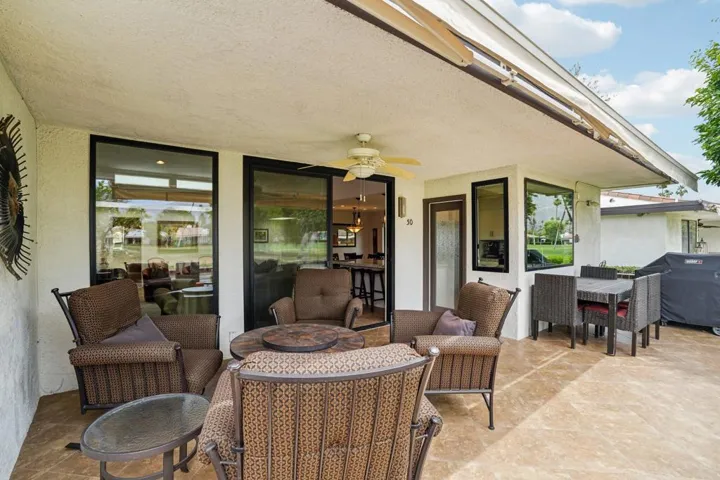 Good size patio with awning