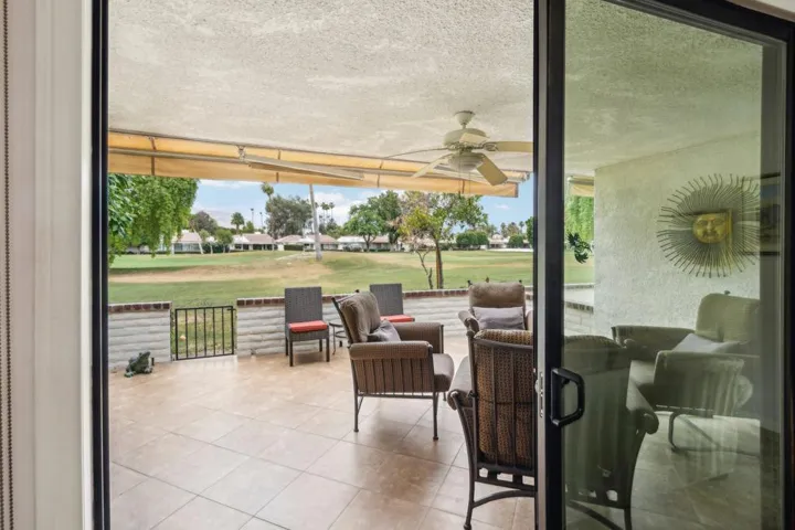 West facing patio