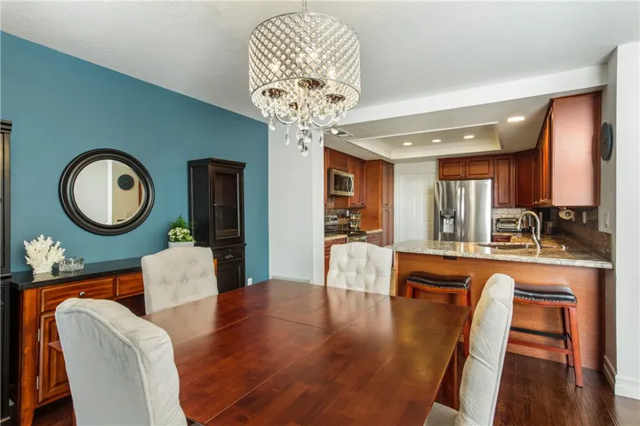 Generously sized dining room