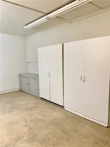Garage storage with direct access.