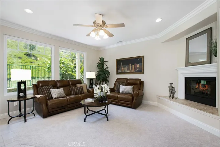 Family room with NEW carpet