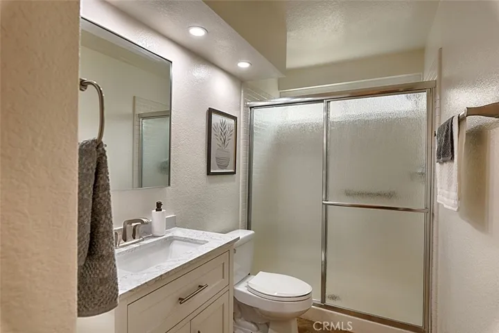 Downstairs bathroom with shower
