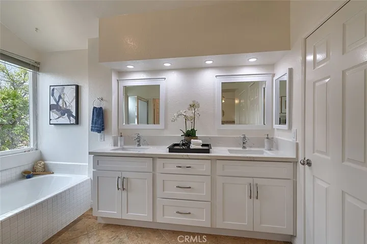 Ensuite bathroom with new vanity ensemble