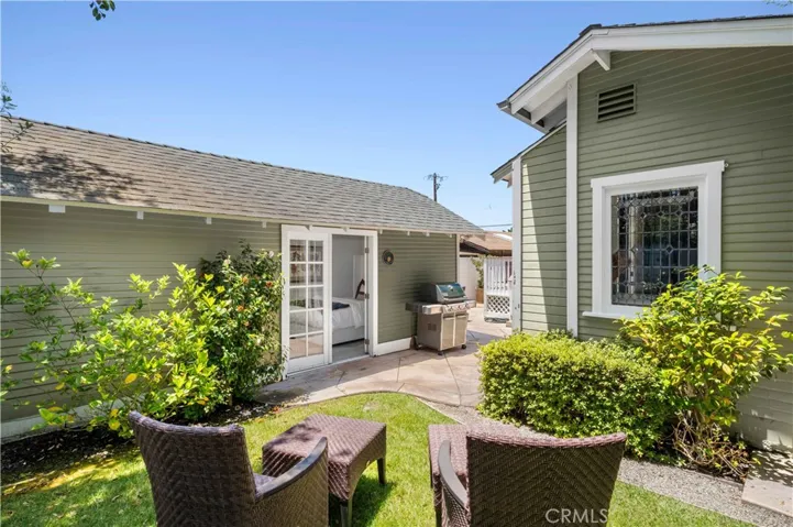 Enjoy ultimate privacy in the beautifully landscaped backyard.
