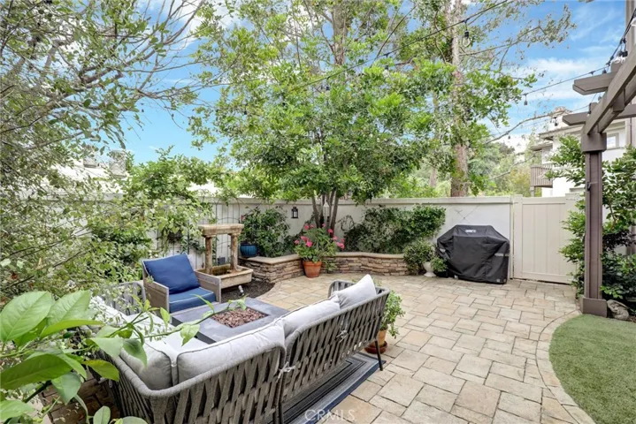 Patio Backyard has a door that opens up to the Bonus Side Yard.