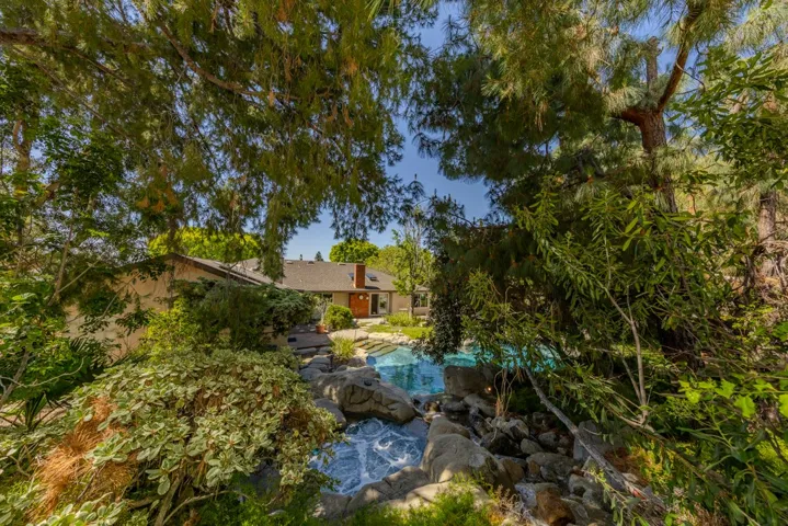 So many trees offer so much privacy!  Bubbling relaxing spa seats 6+
