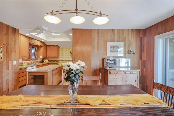 Dining Room has sliding glass doors to backyard.