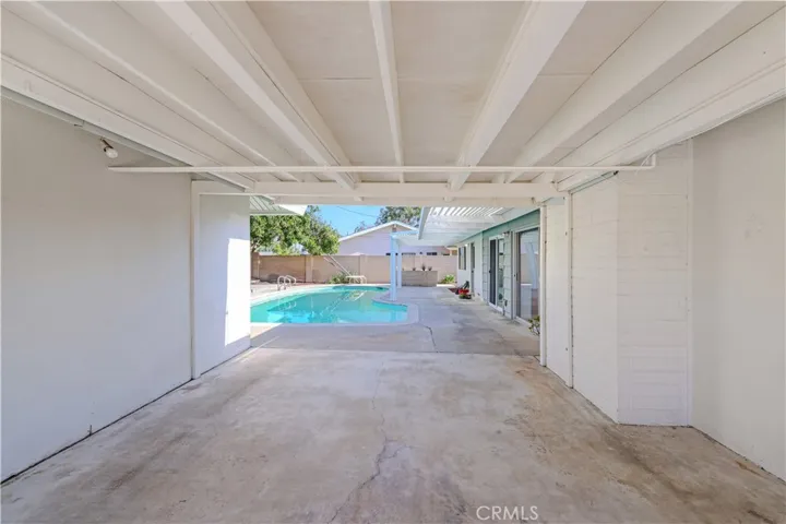 Breeze way from garage to house.