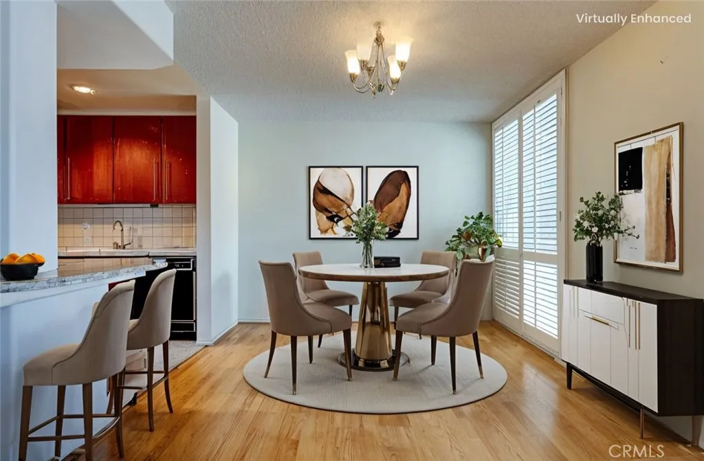 Dining room virtually staged