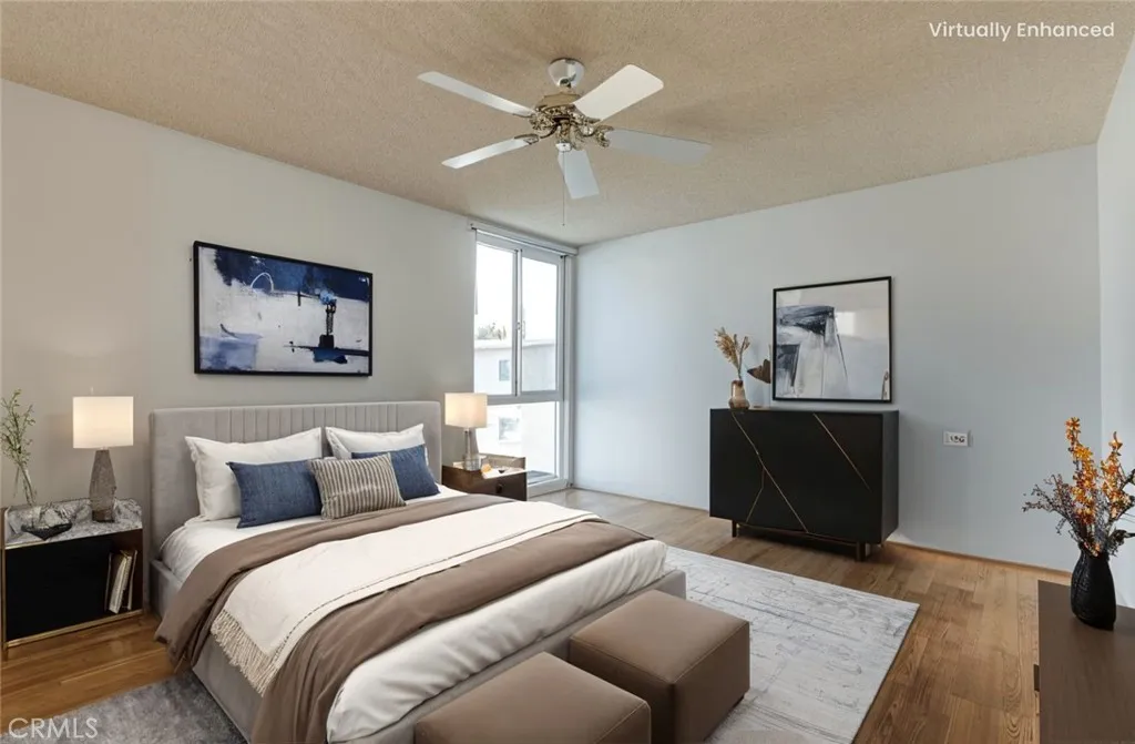 Primary bedroom virtually staged