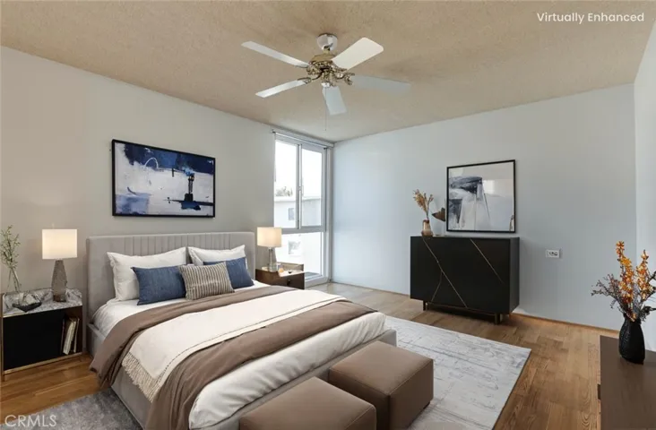 Primary bedroom virtually staged
