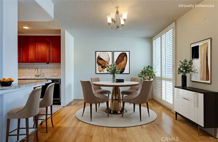 Dining room virtually staged