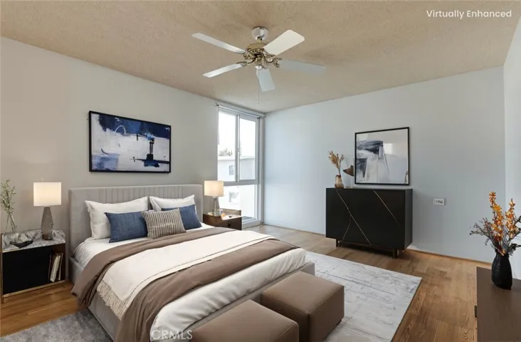 Primary bedroom virtually staged
