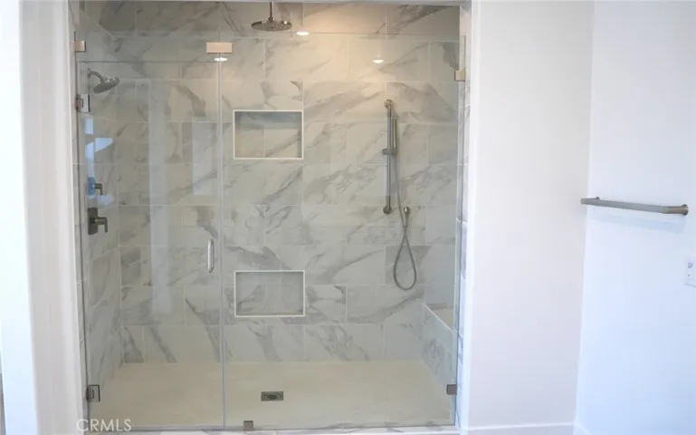 Primary Suite Multi-Function Shower w/Rainpan, Wand, Wall Showerhead