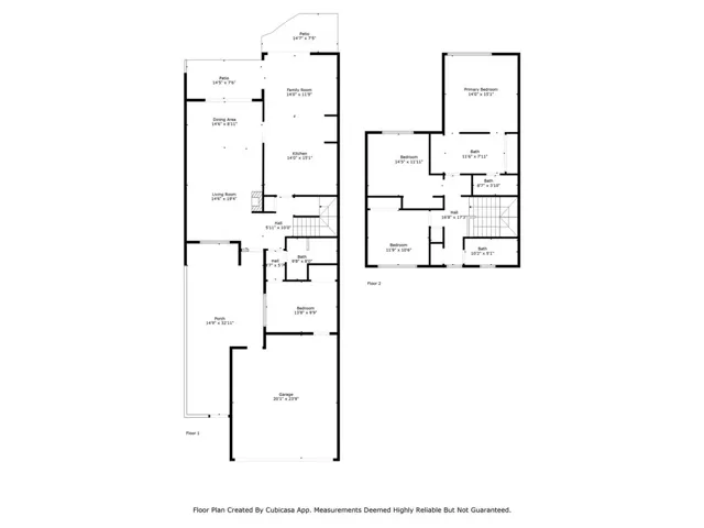 E Plan Floor plan.