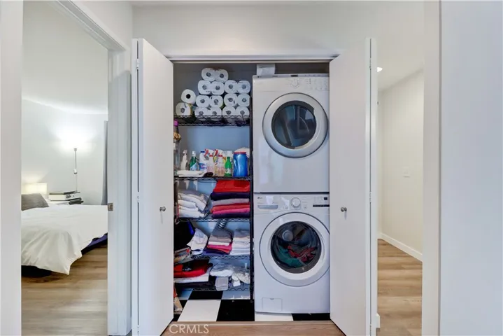 Full size laundry next to the bedrooms