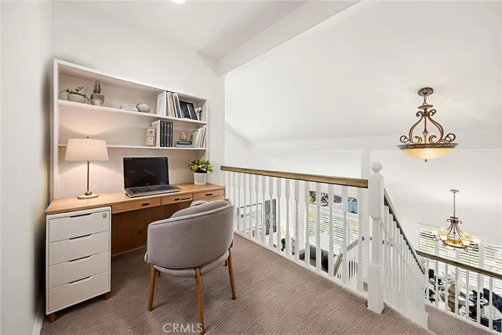 Virtually staged Loft that is perfect for tech area home office