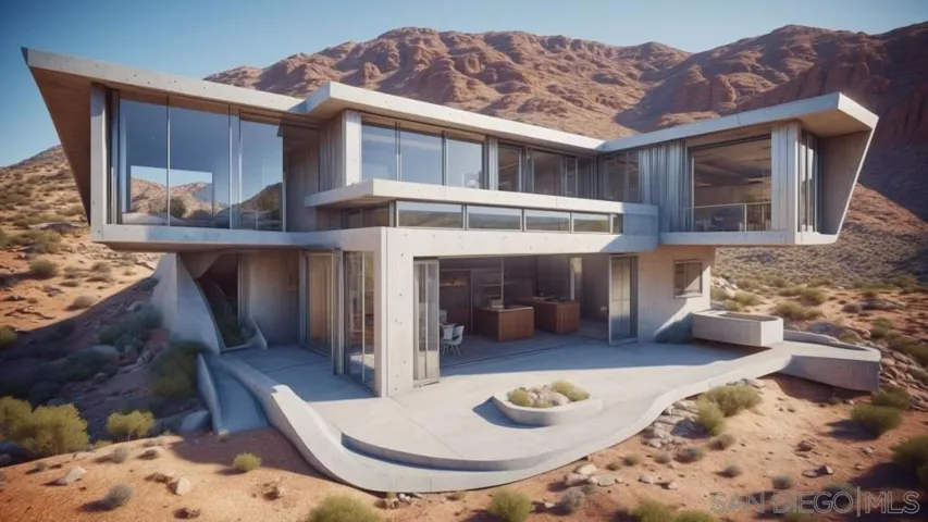 AI rendering of container home
