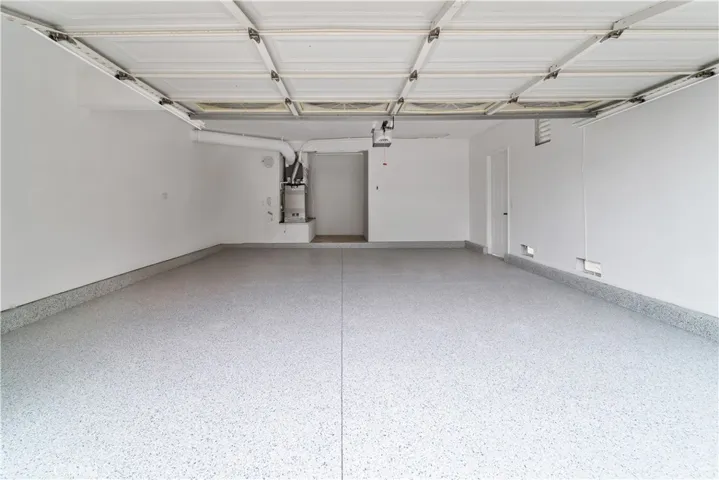 Garage with epoxy flooring