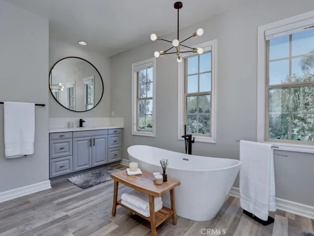 And the other vanity. Note the pretty, private treetop views!