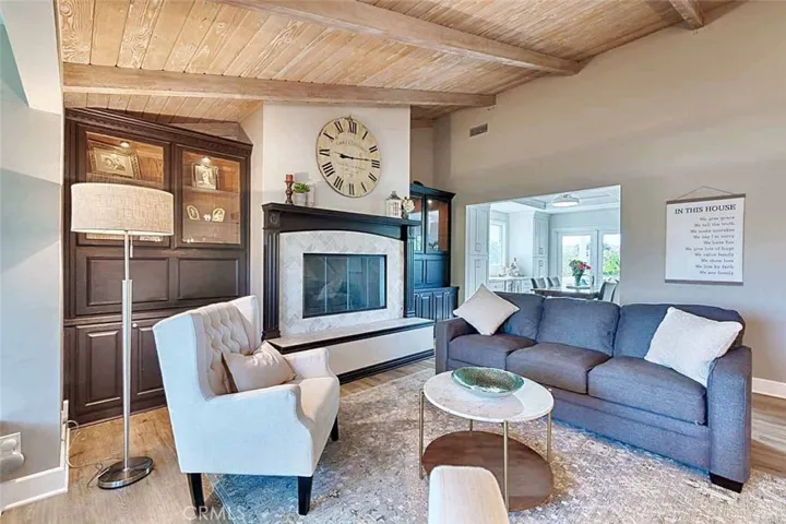 Marble finish fireplace