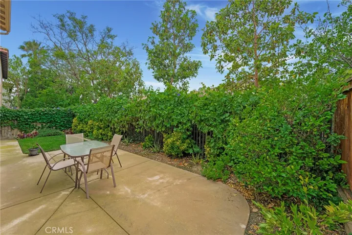 Peaceful and private backyard.