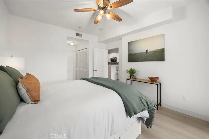 The primary bedroom is a calming and soothing space; a restful retreat from the day.