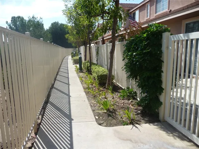 Gated front patio.
