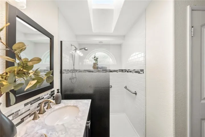 Master bathroom with two sinks