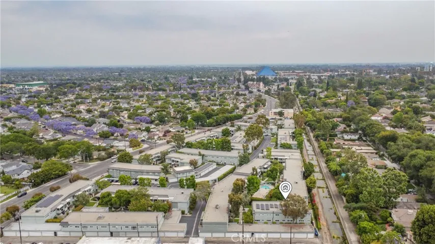 East Aerial View with Sovereign Estates in the foreground.