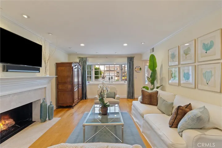 Enjoy this elegant living room fireplace.