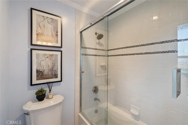 Guest bathroom full bath with shower.