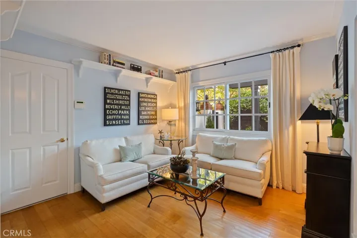 The additional room at the main level that can be used as a library, den, studio or fourth bedroom.