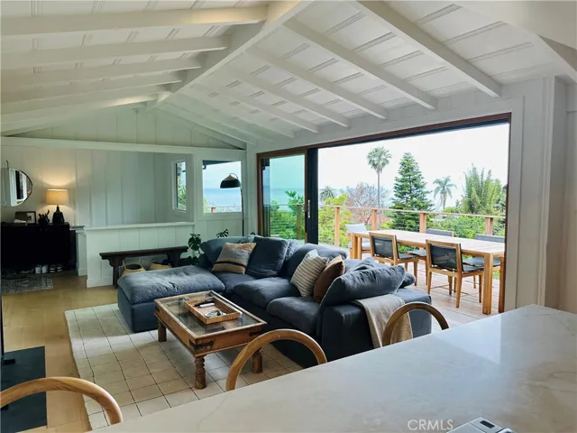 Living room and deck