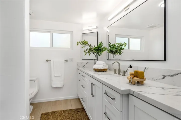 Remodeled bathroom on the main floor