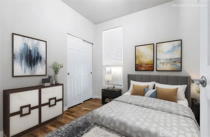 Virtually staged 2nd bedroom