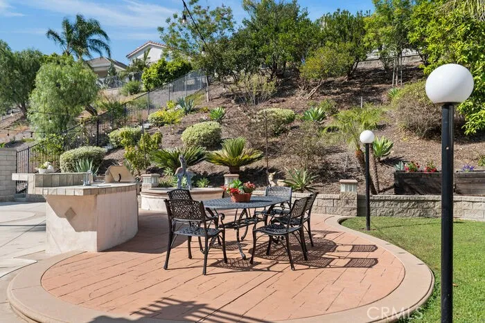 Back yard eating area