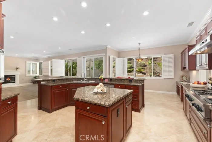 Kitchen with back yard view
