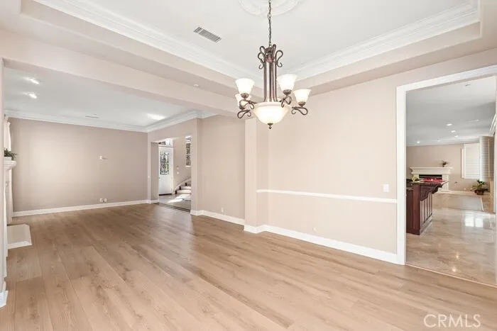Living Room with foyer and kitchen access