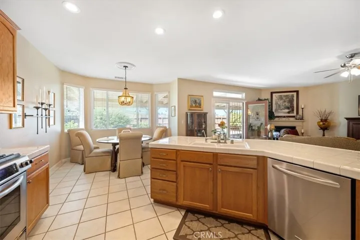 Kitchen and eating area