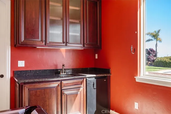 Wet bar in game room