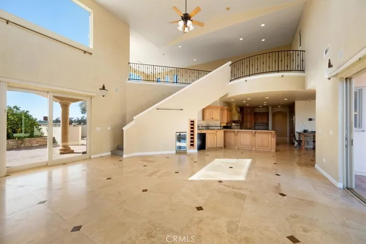 Living room and loft area