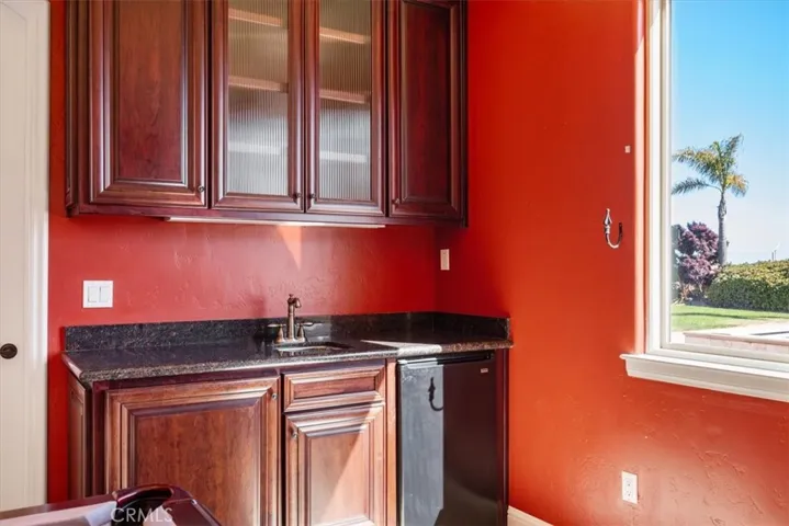 Wet bar in game room