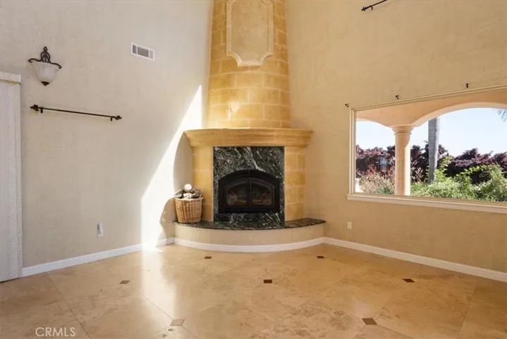 Marble fireplace