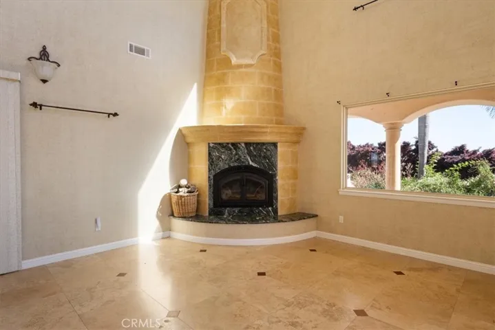 Marble fireplace