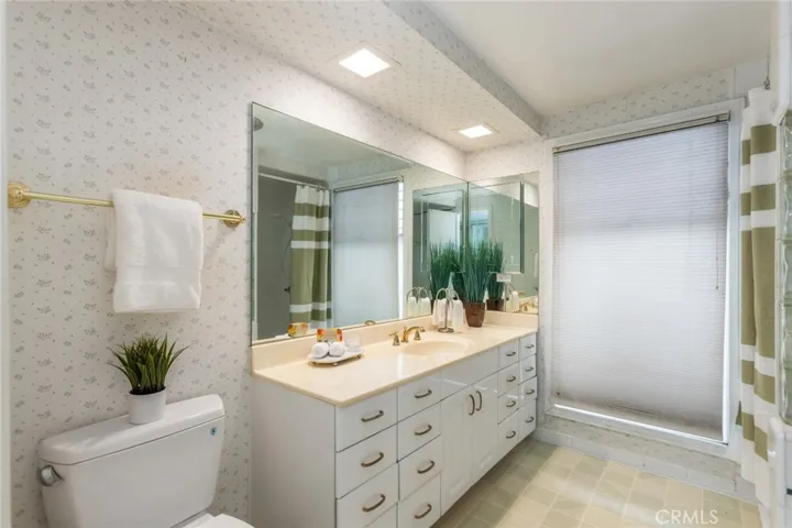 Terrazzo floors in the primary bath