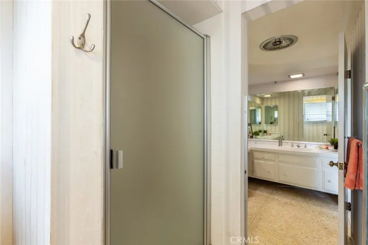 Privacy area for shower and toilet