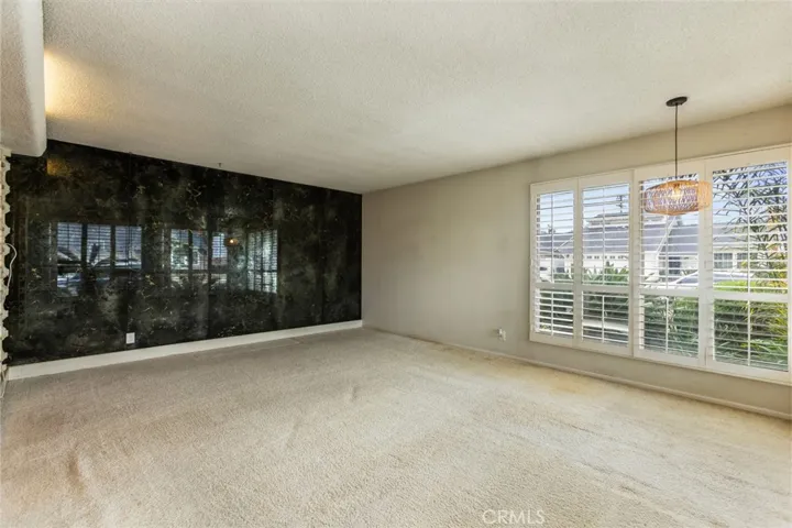 Plantation shutters in living room